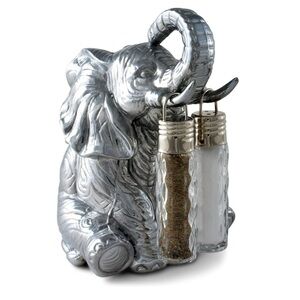 Arthur Court Designs Elephant hanging salt & pepper set